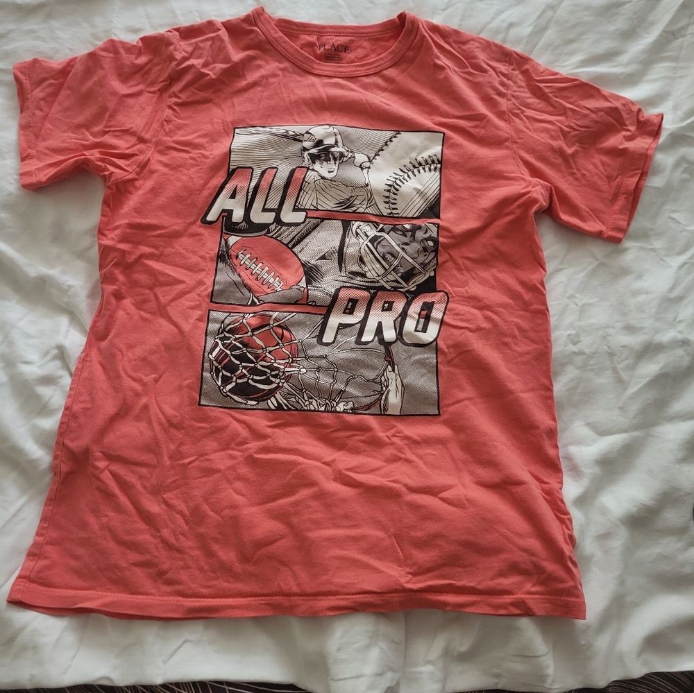 Childrens Place Pink Short Sleeve Tee All Pro Graphic